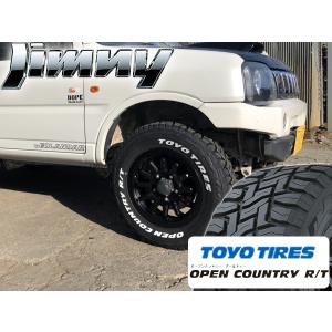 ジムニー JB23 JB64 JA11 JA12 JA22 タイヤホイール 16インチ トーヨー オープンカントリー TOYO OPEN COUNTRY RT ホワイトレター 185/85R16 4本セット