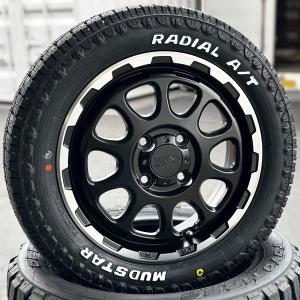 アウトドア!! NVAN ハスラー アトレー ハイゼットカーゴ エブリイ 14インチ タイヤホイール 4本セット マッドスター ラジアル AT 155/65R14 ホワイトレター