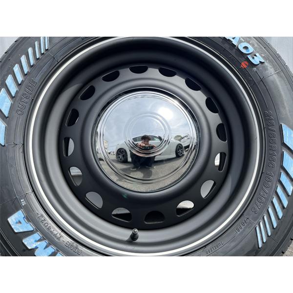 キャンプ仕様! 16インチ 7j+38 215/65R16C 4本セット 新品 タイヤホイールセット...