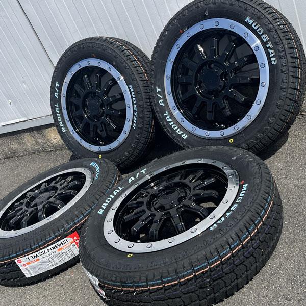 ホワイトレター!! 新品4本セット タイヤホイール 155/65R14 165/65R14 14×4...