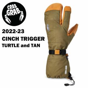 2022-23 2023モデル  CRABGRAB クラブグラブ CINCH TRIGGER カラー Turtle and Tan  スノーボード ミット 正規品｜alajin