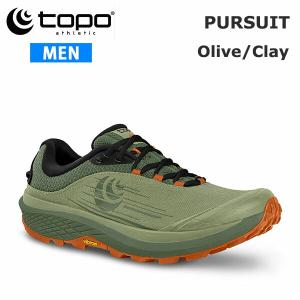 TOPO トポ アスレティック シューズ ランニング メンズ  PURSUIT カラー Olive/Clay  トレイルランニング スニーカー  正規品｜alajin