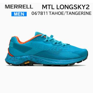 MERRELL メレル シューズ  メンズ  MTL LONG SKY  エムティーエル ロング スカイ 2 カラー タホ/タンジェリン 067811 トレイルランニング スニーカー  正規品｜alajin