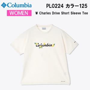 【メール便】24ss コロンビア Columbia  ウィメンズチャールズドライブショートスリーブTシャツ  レディース PL0224  カラー125 Columbia 正規品｜alajin