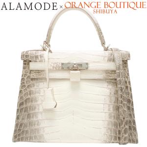 HERMES(エルメス) ケリー28 (内縫い) ヒマラヤ ホワイト ニロティカスマット クロコダイル シルバー金具 Z刻印 40101872208【アラモード】