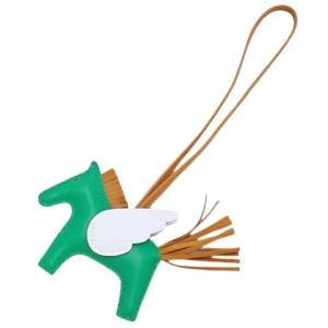 Z刻印 HERMES ロデオチャーム PM ブルーブリュム グリーン ブラウン