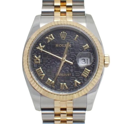 【保証書付】ロレックス 116233 デイトジャスト 36 YG/SS ランダム番 腕時計 コンピュ...