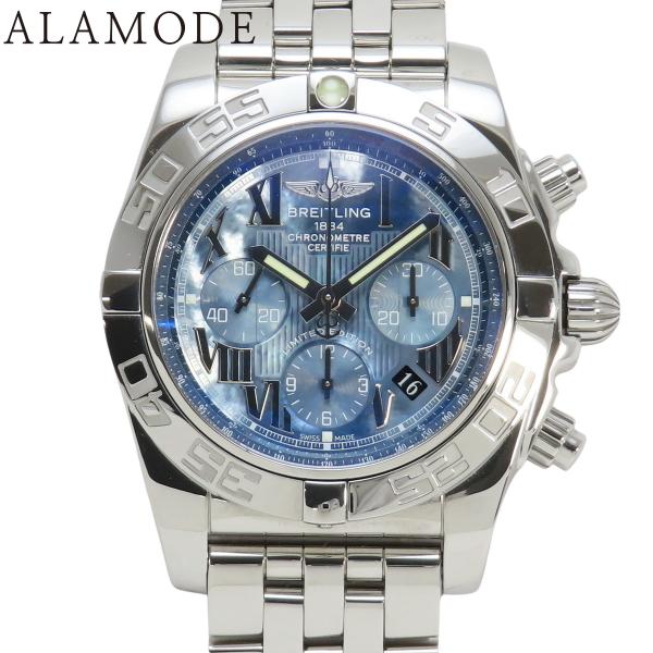 【保証書付】ブライトリング クロノマット44 AB0110 SS 自動巻き 腕時計 シェル文字盤 ブ...