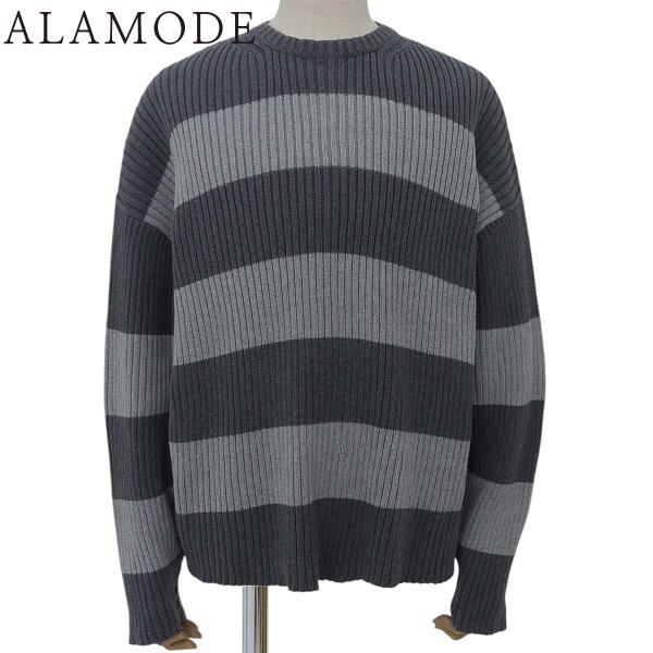 バレンシアガ バックロゴ ボーダーニット ニット/セーター 2020年 アパレル XS コットン グ...