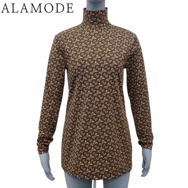 バーバリー TBロゴ 長袖 トップス Tシャツ カットソー ハイネック モノグラム M ブラウン茶 ...