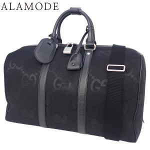 GUCCI(グッチ) ジャンボGG ダッフルバッグ ボストンバッグ 2WAY ショルダー 旅行 トラベル ブラック黒 739581 40802153341【アラモード】