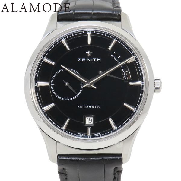 ゼニス エリート キャプテン パワーリザーブ 03.2122.685 SS/革 ブラック 自動巻き ...