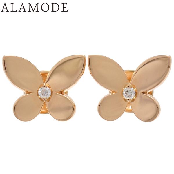 【2023年保証書付】GRAFF(グラフ) ミニ バタフライ スタッド ピアス ダイヤモンド K18...