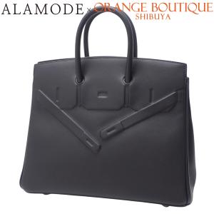HERMES(エルメス) シャドウバーキン25 ブラック黒 スイフト シルバー金具 Z刻印 ハンドバッグ トート 40802158613【アラモード】