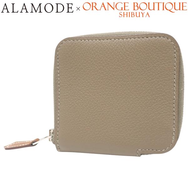 エルメス アザップ コンパクト ミニ シルクイン K刻 エトゥープ ブルーブリュム グレージュ エバ...