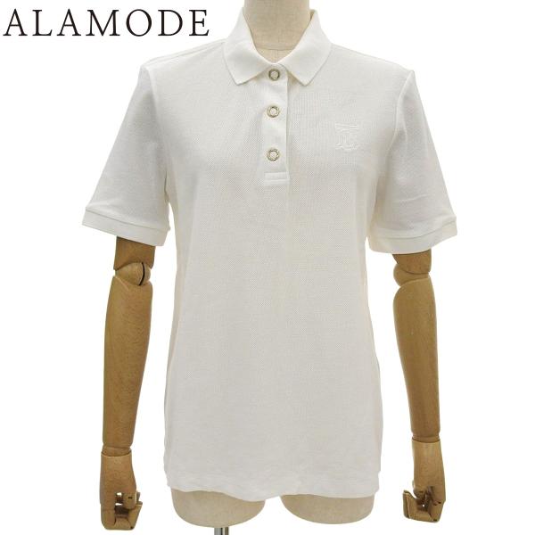 BURBERRY(バーバリー) TBロゴ ポロシャツ アパレル 半袖 M コットン ホワイト白 80...