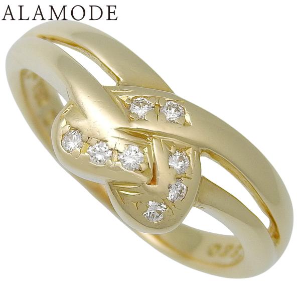 【保証書付】POLA(ポーラ) D0.08 ハートダイヤモンドリング イエローゴールド K18YG ...