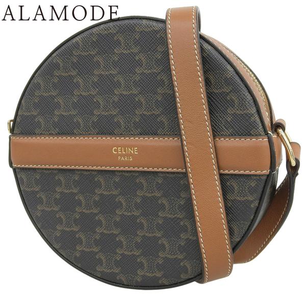 CELINE(セリーヌ) トリオンフ ラウンドパース ショルダーバッグ カーフ トリオンフキャンバス...