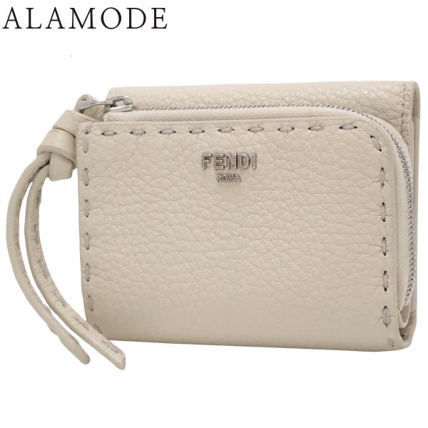 FENDI(フェンディ) セレリア Selleria ピーカブー マイクロ 三つ折り財布 カーフ ア...