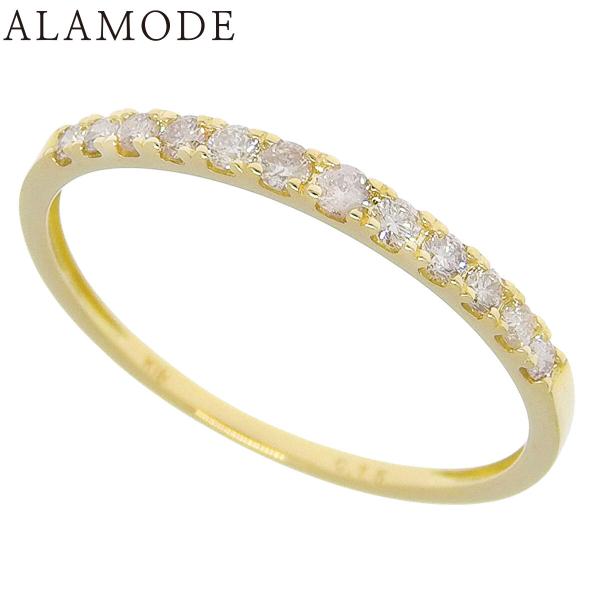 D0.15 ハーフエタニティ リング イエローゴールド K18YG 0.8g 指輪 ジュエリー ダイ...