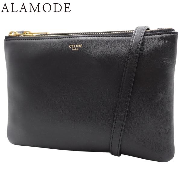 CELINE(セリーヌ) トリオ スモール ショルダーバッグ 肩掛け 斜め掛け ポシェット ラムスキ...