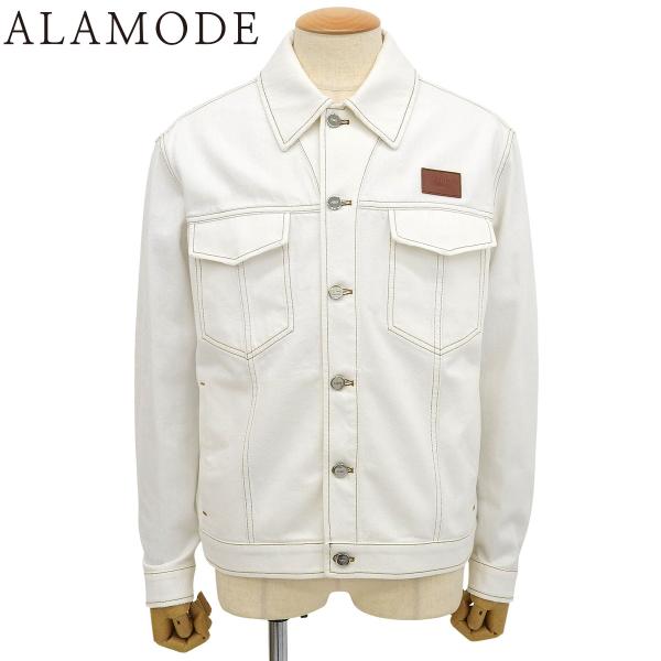 FENDI(フェンディ) ロゴ デニムジャケット アパレル ファッション 48 コットンキャンバス ...