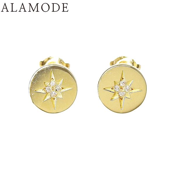 D0.02,0.02 ダイヤモンド ピアス イエローゴールド K18YG 3.0g アクセサリー ジ...