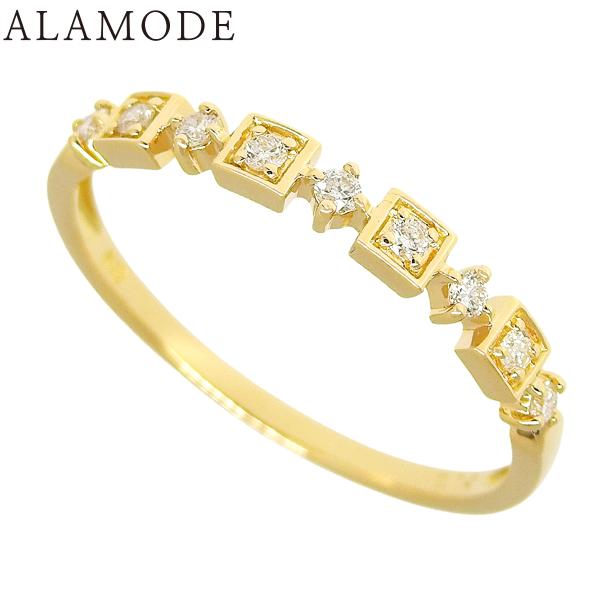 D0.14 ダイヤモンド リング イエローゴールド K18YG 1.8g 指輪 17(57)号 ゴー...