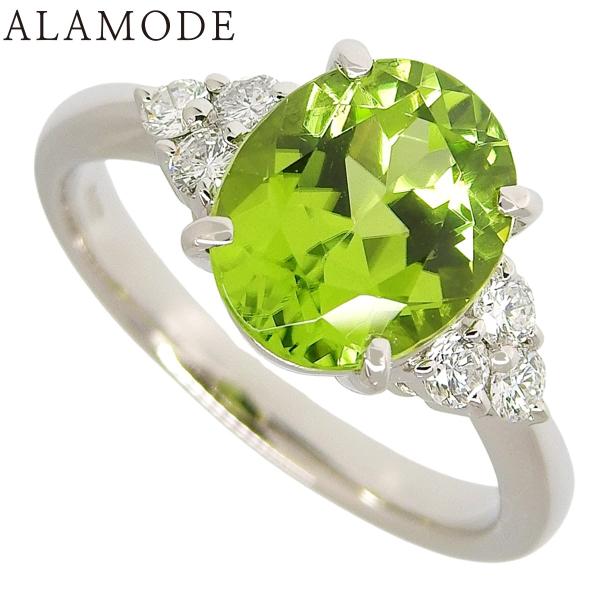 PR2.79/D0.24 ペリドット ダイヤモンド リング プラチナ Pt900 5.6g 指輪 1...