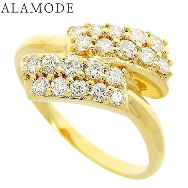 D0.55 ダイヤモンド リング イエローゴールド K18YG 3.5g リング・指輪 アクセサリー...