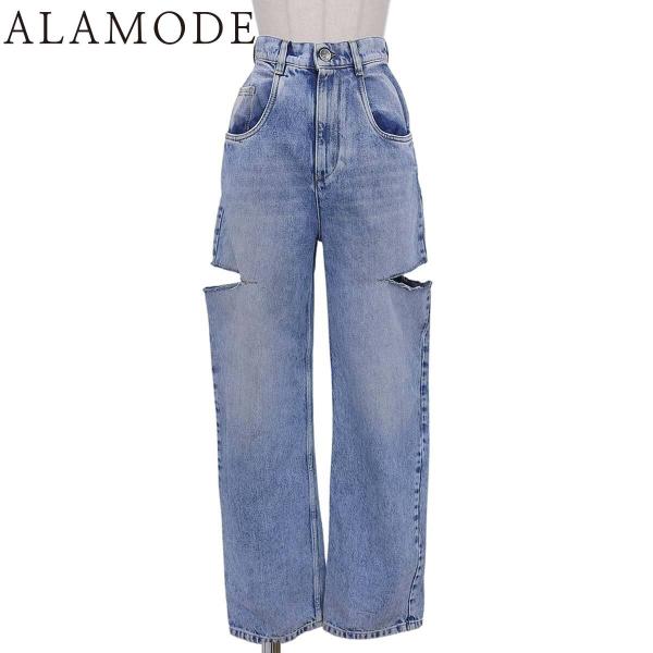 メゾン マルジェラ カットアウトジーンズ パンツ 2022年 サイドカットデニム 36 ブルー青 S...