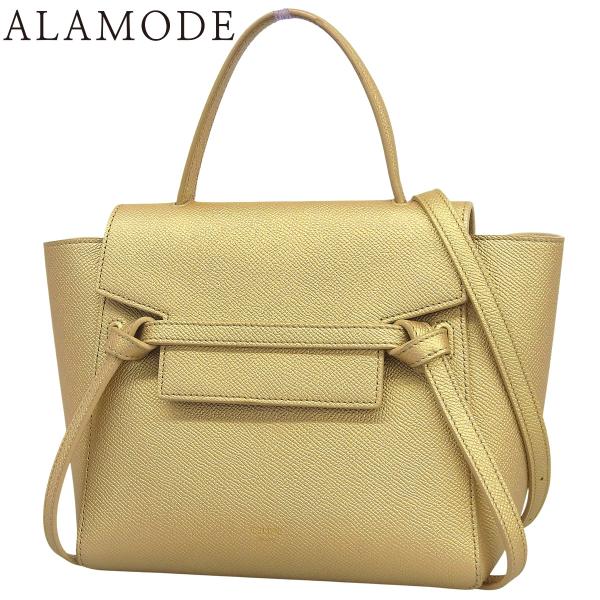 CELINE(セリーヌ) ナノ ベルトバッグ ハンドバッグ 2WAY ショルダーバッグ 肩掛け レザ...