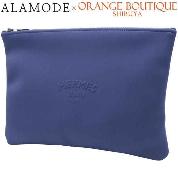 HERMES(エルメス) ネオバンMM ブルー・マリン ネイビー紺 ナイロン ポリウレタン ブラック...