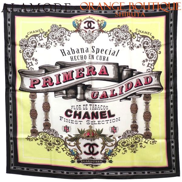 シャネル ココマーク スカーフ 大判スカーフ ファッション小物 シルク ホワイト白 ブラック黒 マル...