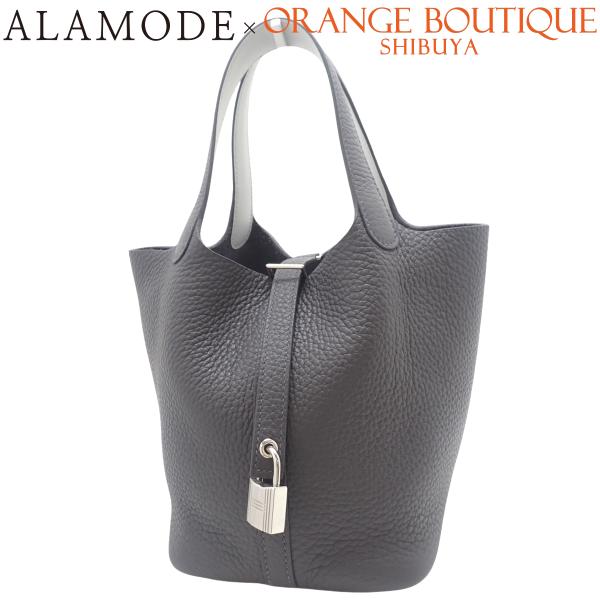 エルメス ピコタンロック エクラPM アルドワーズ グリプラチナ グレー ホワイト白 トリヨン シル...