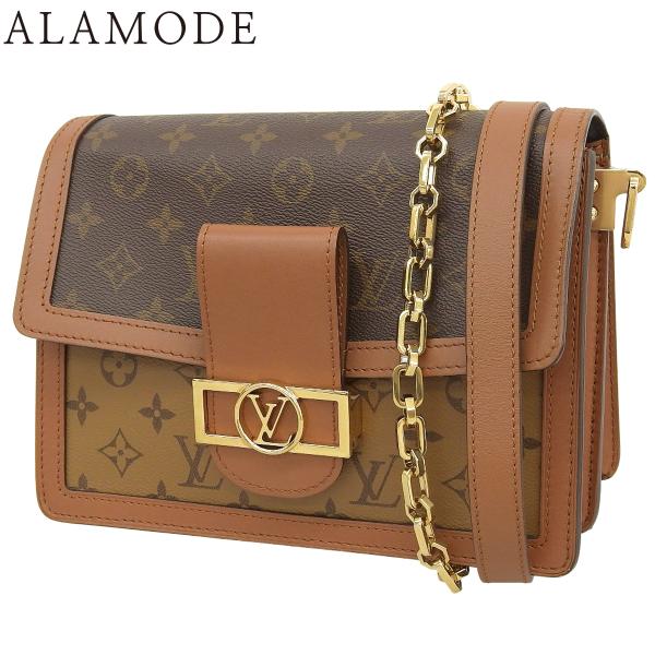 ルイ・ヴィトン モノグラム・リバース ドーフィーヌ MM ショルダーバッグ クラッチバッグ ブラウン...