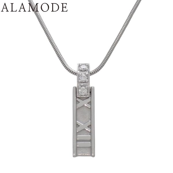 TIFFANY&amp;Co.(ティファニー) アトラス 3PD バー ペンダント ダイヤモンド K18WG...