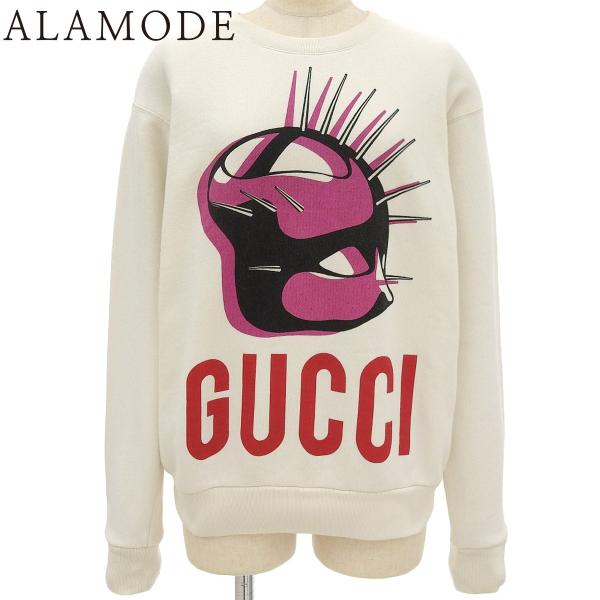 グッチ マニフェスト マスク スウェット パーカー トレーナー XS コットン アイボリー 4692...