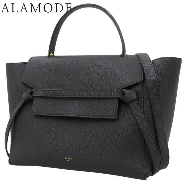 CELINE(セリーヌ) ベルトバッグ ミニ ハンドバッグ 2WAY ショルダー 旧ロゴ カーフ ブ...