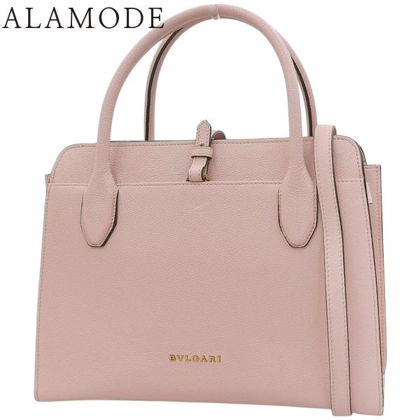 BVLGARI(ブルガリ) アルバ 2WAY ハンドバッグ ハンドバッグ ショルダー レザー ピンク...