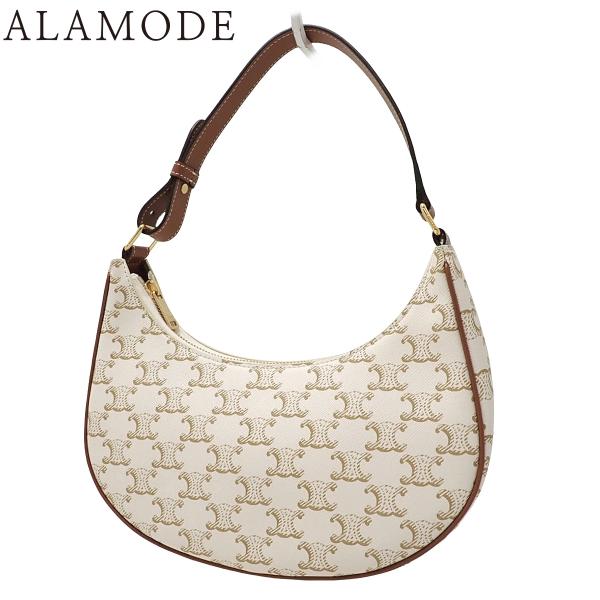 セリーヌ AVA アヴァ バッグ ハンド ワンショルダー カーフ トリオンフキャンバス タン 白 1...