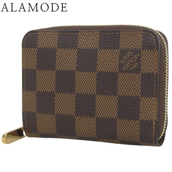 ルイ・ヴィトン ダミエ・エベヌ ジッピー・コインパース コインケース ミニウォレット ブラウン茶 N...