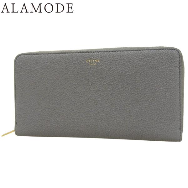 CELINE(セリーヌ) ラージ ジップド マルチファンクション ロングウォレット 旧ロゴ レザー ...