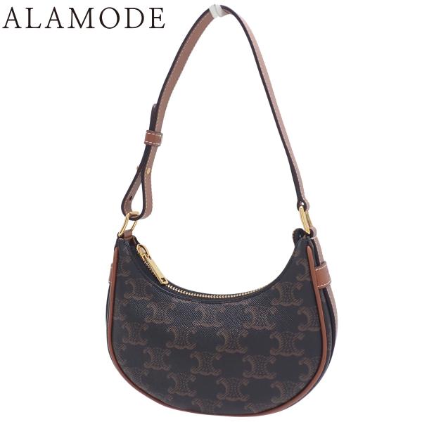 CELINE(セリーヌ) ミニ アヴァ ワンショルダー ミニバッグ トリオンフ タン ブラウン茶 黒...