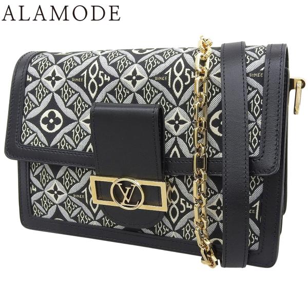 ルイヴィトン モノグラムジャガード Since1854 ドーフィーヌMM ショルダーバッグ ブラック...