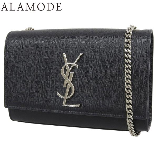 サンローランパリ ケイト スモール チェーン ショルダーバッグ エンボスレザー ブラック黒 4693...