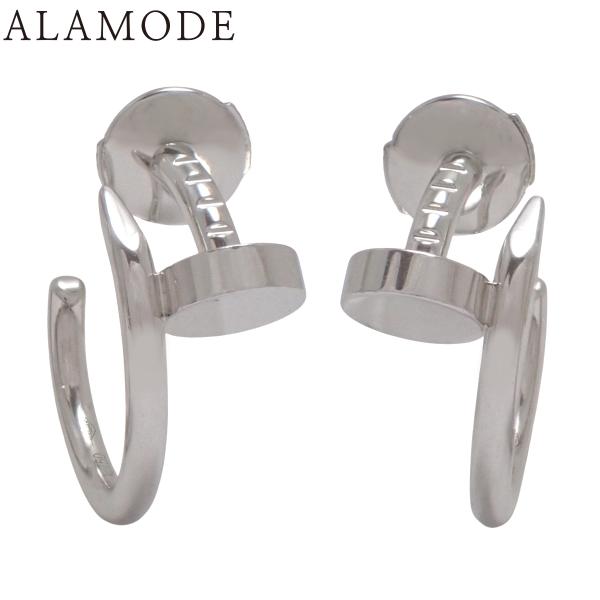 カルティエ ジュスト アン クル フープ イヤリング スモールモデル ホワイトゴールド K18WG ...