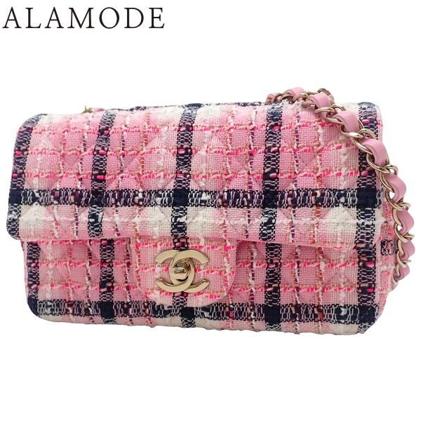 CHANEL(シャネル) ココマーク チェーンショルダーバッグ ミニマトラッセ マトラッセ20 ツイ...