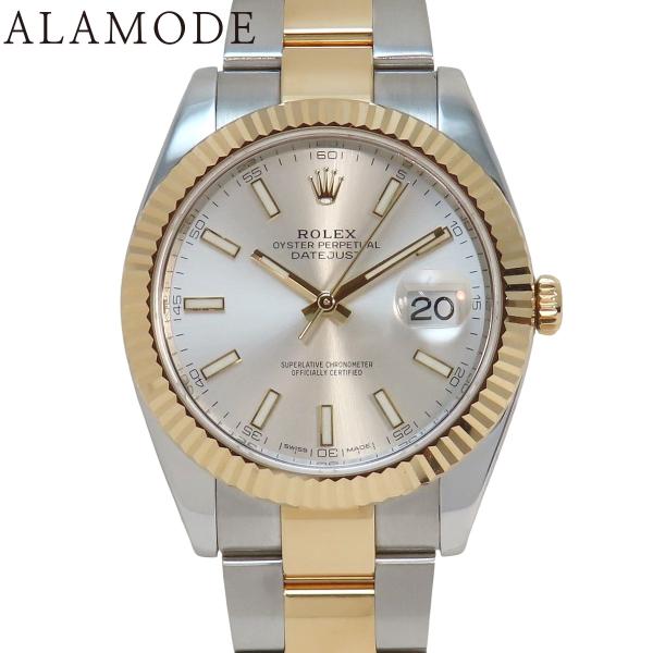 【保証書付】ロレックス デイトジャスト41 126333 YG/SS ランダム番 シルバー 自動巻き...