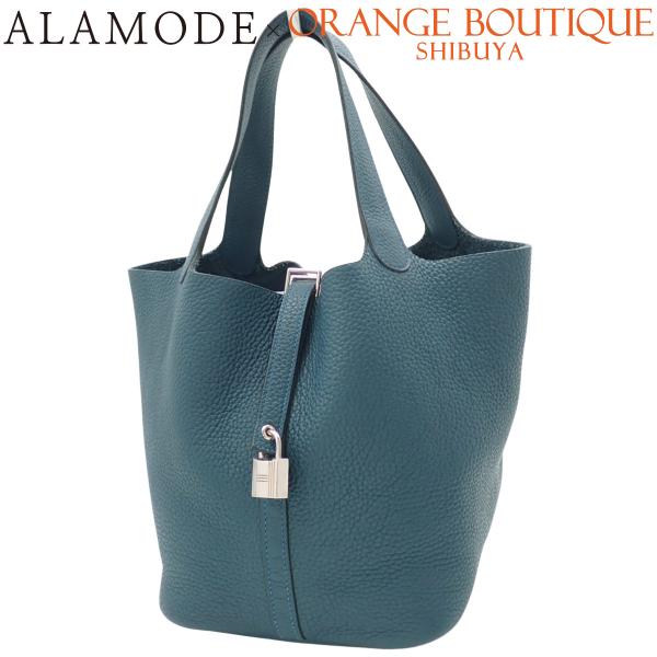 HERMES(エルメス) ピコタンロックMM コルヴェール ブルー青 トリヨンクレマンス シルバー金...